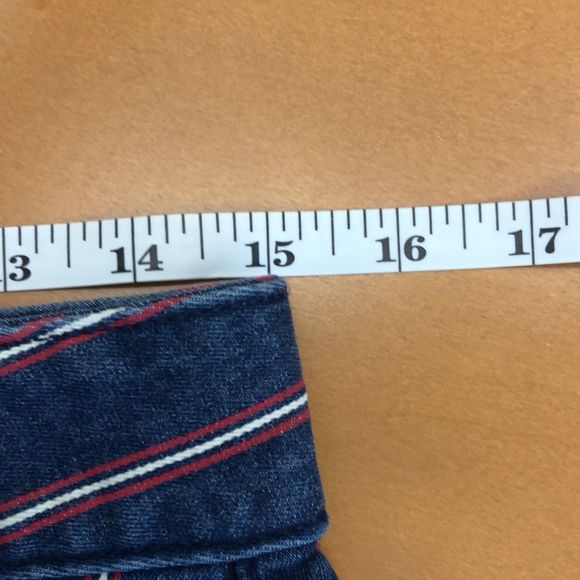 🔴 2 for $25 American Eagle HI Rise Striped Denim size 4 - Picture 5 of 8